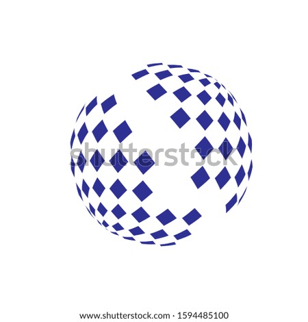 Globe Logo Design Vector Isolated On White Background