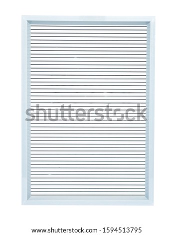 Blank frame with gray wood boder and likne on white background isolated and clipping path, Copyspace for put text concept.