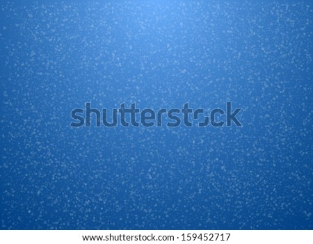 Christmas card template. Blue background with snowflakes