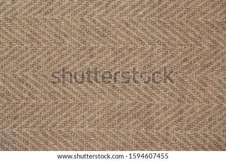 Light beige natural nepalese cashmere fabric. Herringbone tweed, Virgin Wool Background Texture. Expensive material. High resolution.