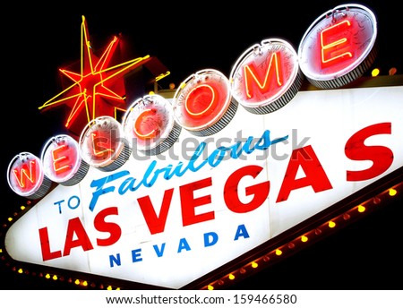 Welcome to Las Vegas sign isolated