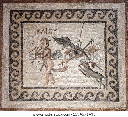 ancient mosaic picture at Antakya city