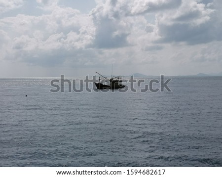 a fishing ship on sea, Thailand