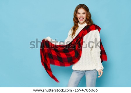 young model woman with beautiful smile in stylish clothes