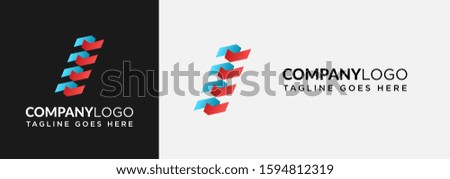 Abstract logo concept. Letter S,Wave,Circle and flower logo design
