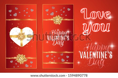 Happy Valentine's Day vector illustration on a beautiful background with beautiful hearts.