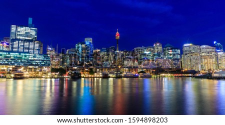 Darling Harbour by night, Sydney, Australia