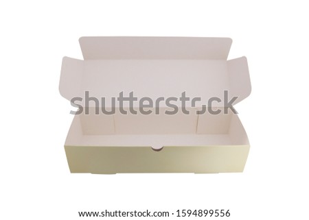 Empty donuts box isolated on white background