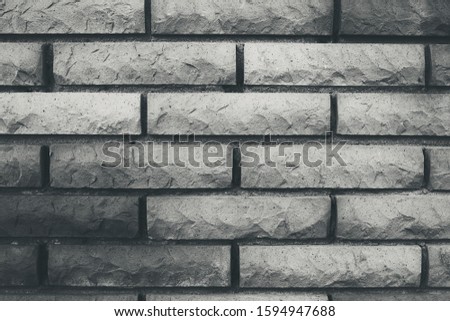 brickstone wall in black and white vintage style, picture background photo with copy space