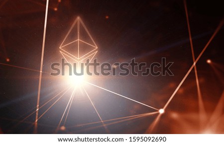 Crypto currency world. 3d rendering