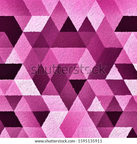 Bright colorful triangles pattern background. Geometric colorful pattern. Background texture wall and have copy space for text. Picture for creative wallpaper or design art work.