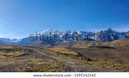 Mountains with snow, Andes Mountains, Peru