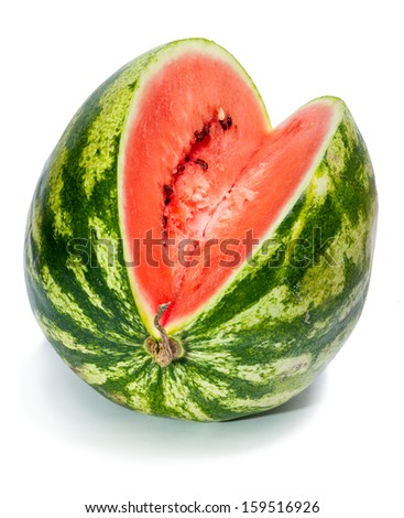 The big striped ripe water-melon 