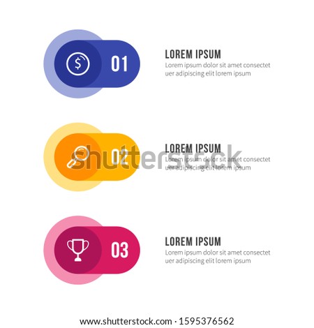 Infographic element with icons and options