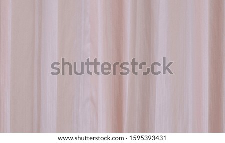 Draped window curtains in the bedroom, space for text. Home interior