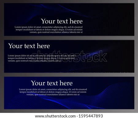 Set of abstract  backgrounds with waves. Layout template for web design.