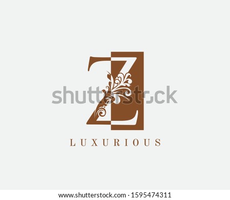 Z Letter Classic Vintage Logo. Luxury Z Swirl Square Logo Icon