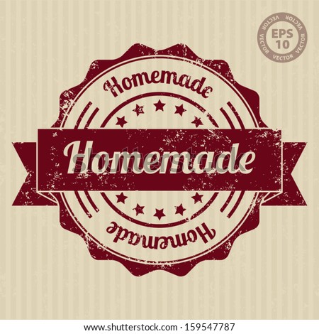 Homemade Vintage Stamp with grunge - Vector Royalty-Free Stock Photo #159547787