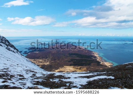Steigen landscape pictured from top of mountain 
