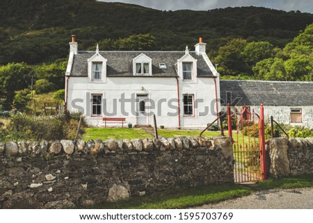 Irish Cottage House With Stone Front Free Images And Photos