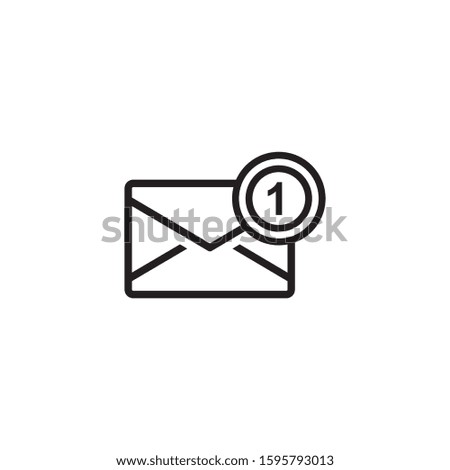 Email notification icon symbol vector illustration