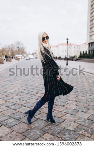 Close up portrait of beauty fashion caucasian blondie young woman in hat and sun glasses outdoors. Beauty, fashion concept	