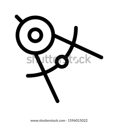 compass vector thin line icon 
