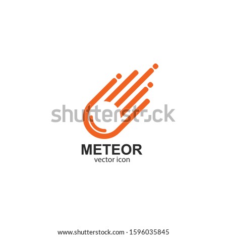 meteor logo vector template design 
