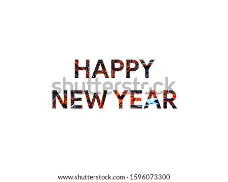 Happy new year 2020 modern vector illustration, greeting card