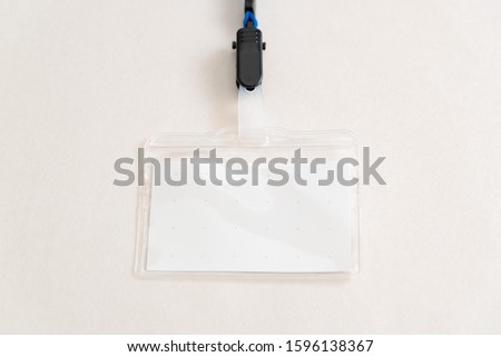 Name card of the person working in an office