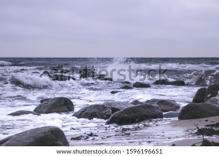 Rock's and Stone's in the Surf of the Baltic Sea
