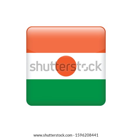 square  Niger  flag. Simple vector Niger 
 flag