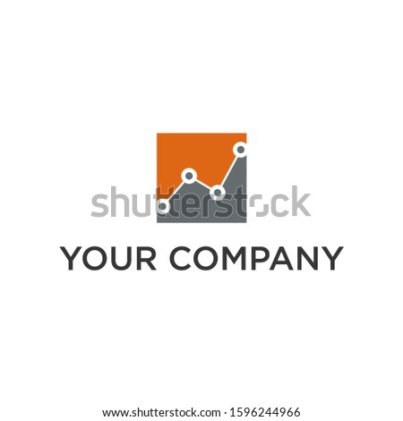 Abstract business finance logo design template