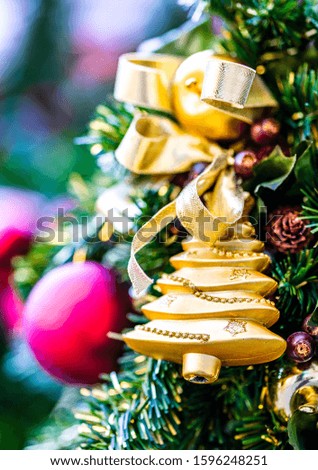 modern christmas decoration - close up - photo