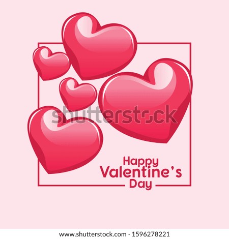 Valentine's Day Greetings Vector Template