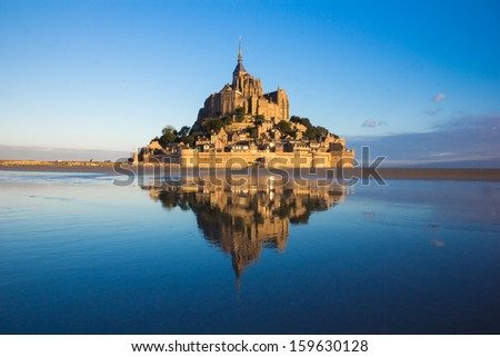 Mt Saint Michel  in France  Royalty-Free Stock Photo #159630128