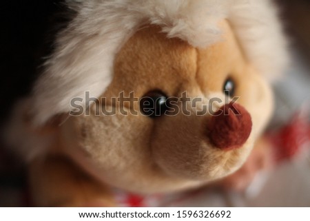 Close up of a porcupine doll