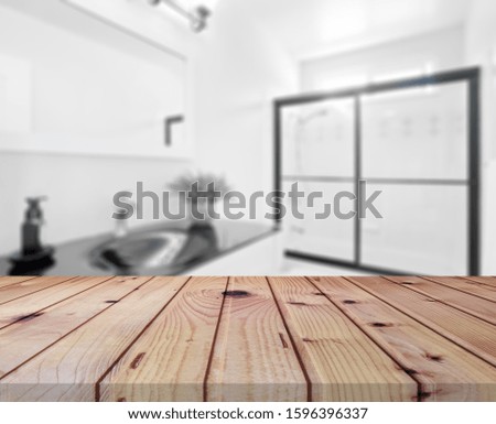 Table Top And Blur Interior of Background