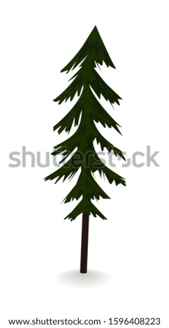 Forest spruce. single icon in flat style. Vector symbol stock illustration.