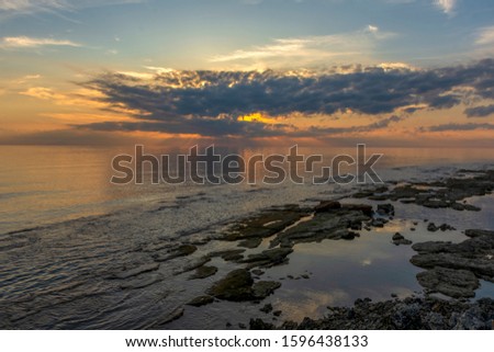 Turkey, the Mediterranean coast sunset and dance of the clouds.