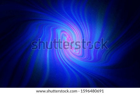 Dark BLUE vector pattern with night sky stars. Space stars on blurred abstract background with gradient. Pattern for futuristic ad, booklets.