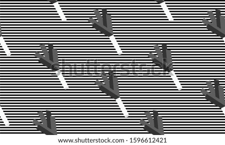 Seamless background with stripes and onions. Vector monochromatic illustration design for template.