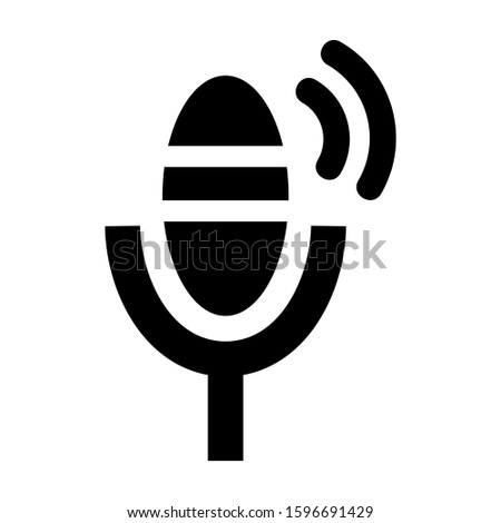 microphone icon isolated sign symbol vector illustration - high quality black style vector icons
