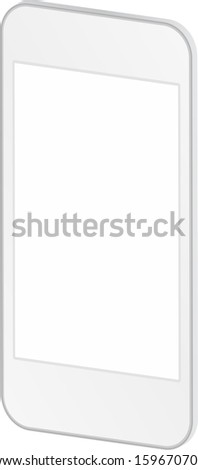 White Business Mobile Phone 3D Vector Similar To iPhone