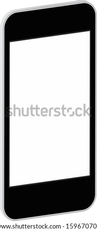 Black Business Mobile Phone 3D Vector Similar To iPhone
