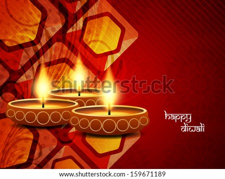 red color religious background for Diwali with colorful modern design. vector illustration