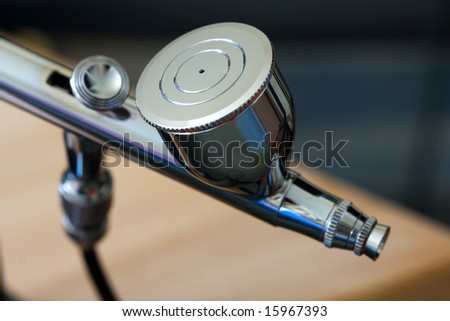 Color photo of a airbrush