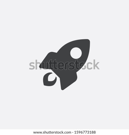 Isolated Simple Vector Rocket Icon