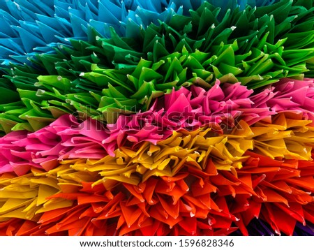 Abundant of colorful paper crane folded Royalty-Free Stock Photo #1596828346