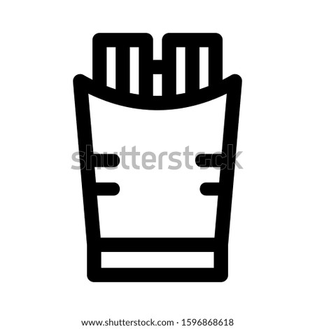 fries icon isolated sign symbol vector illustration - high quality black style vector icons
